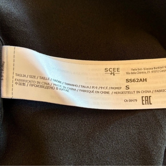 TWIN-SET Scee Elegant Black Dress with Embroidery - Picture 11 of 16